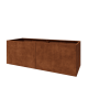 Cortenstaal plantenbak XXL - Rechthoek - 240 x 80 x 80 cm - Met bodemplaat