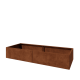 Cortenstaal plantenbak XXL - Rechthoek - 240 x 80 x 40 cm - Met bodemplaat