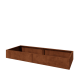 Cortenstaal plantenbak XXL - Rechthoek - 240 x 80 x 30 cm - Met bodemplaat