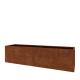 Cortenstaal plantenbak XXL - Rechthoek - 240 x 60 x 60 cm - Met bodemplaat