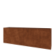 Cortenstaal plantenbak XXL - Rechthoek - 240 x 50 x 80 cm - Zonder bodemplaat