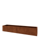 Cortenstaal plantenbak XXL - Rechthoek - 240 x 50 x 40 cm - Met bodemplaat