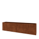 Cortenstaal plantenbak XXL - Rechthoek - 240 x 40 x 60 cm - Met bodemplaat