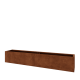 Cortenstaal plantenbak XXL - Rechthoek - 240 x 40 x 40 cm - Met bodemplaat
