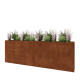 Cortenstaal plantenbak XXL - Rechthoek - 240 x 30 x 80 cm - Zonder bodemplaat