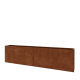 Cortenstaal plantenbak XXL - Rechthoek - 240 x 30 x 60 cm - Met bodemplaat