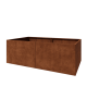 Cortenstaal plantenbak XXL - Rechthoek - 240 x 120 x 80 cm - Zonder bodemplaat
