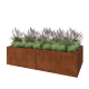 Cortenstaal plantenbak XXL - Rechthoek - 240 x 120 x 60 cm - Met bodemplaat