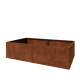 Cortenstaal plantenbak XXL - Rechthoek - 240 x 120 x 60 cm - Met bodemplaat