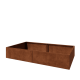 Cortenstaal plantenbak XXL - Rechthoek - 240 x 120 x 40 cm - Met bodemplaat