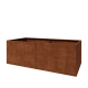 Cortenstaal plantenbak XXL - Rechthoek - 240 x 100 x 80 cm - Zonder bodemplaat