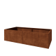 Cortenstaal plantenbak XXL - Rechthoek - 240 x 100 x 60 cm - Zonder bodemplaat