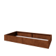 Cortenstaal plantenbak XXL - Rechthoek - 240 x 100 x 30 cm - Met bodemplaat