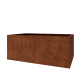 Cortenstaal plantenbak XXL - Rechthoek - 200 x 80 x 80 cm - Met bodemplaat