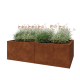 Cortenstaal plantenbak XXL - Rechthoek - 200 x 80 x 60 cm - Zonder bodemplaat