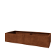 Cortenstaal plantenbak XXL - Rechthoek - 200 x 80 x 40 cm - Zonder bodemplaat