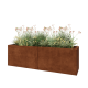 Cortenstaal plantenbak XXL - Rechthoek - 200 x 50 x 60 cm - Zonder bodemplaat