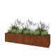 Cortenstaal plantenbak XXL - Rechthoek - 200 x 50 x 40 cm - Zonder bodemplaat