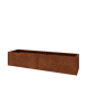 Cortenstaal plantenbak XXL - Rechthoek - 200 x 50 x 40 cm - Zonder bodemplaat