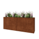 Cortenstaal plantenbak XXL - Rechthoek - 200 x 40 x 80 cm - Zonder bodemplaat