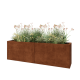 Cortenstaal plantenbak XXL - Rechthoek - 200 x 40 x 60 cm - Zonder bodemplaat