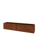 Cortenstaal plantenbak XXL - Rechthoek - 200 x 40 x 40 cm - Zonder bodemplaat
