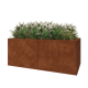 Cortenstaal plantenbak XXL - Rechthoek - 200 x 100 x 80 cm - Met bodemplaat