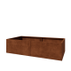 Cortenstaal plantenbak XXL - Rechthoek - 200 x 100 x 50 cm - Zonder bodemplaat