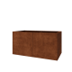 Cortenstaal plantenbak XXL - Rechthoek - 160 x 80 x 80 cm - Met bodemplaat