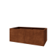 Cortenstaal plantenbak XXL - Rechthoek - 160 x 80 x 60 cm - Zonder bodemplaat