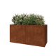 Cortenstaal plantenbak XXL - Rechthoek - 160 x 60 x 80 cm - Met bodemplaat