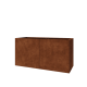 Cortenstaal plantenbak XXL - Rechthoek - 160 x 60 x 80 cm - Zonder bodemplaat