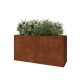 Cortenstaal plantenbak XXL - Rechthoek - 160 x 50 x 80 cm - Met bodemplaat