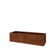 Cortenstaal plantenbak XXL - Rechthoek - 160 x 50 x 40 cm - Met bodemplaat