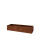 Cortenstaal plantenbak XXL - Rechthoek - 160 x 50 x 30 cm - Met bodemplaat