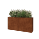 Cortenstaal plantenbak XXL - Rechthoek - 160 x 40 x 80 cm - Met bodemplaat