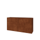 Cortenstaal plantenbak XXL - Rechthoek - 160 x 40 x 80 cm - Met bodemplaat