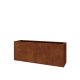 Cortenstaal plantenbak XXL - Rechthoek - 160 x 40 x 60 cm - Zonder bodemplaat