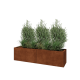 Cortenstaal plantenbak XXL - Rechthoek - 160 x 40 x 40 cm - Met bodemplaat