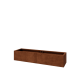 Cortenstaal plantenbak XXL - Rechthoek - 160 x 40 x 30 cm - Met bodemplaat