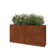 Cortenstaal plantenbak XXL - Rechthoek - 160 x 30 x 80 cm - Met bodemplaat