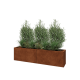 Cortenstaal plantenbak XXL - Rechthoek - 160 x 30 x 40 cm - Met bodemplaat