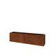Cortenstaal plantenbak XXL - Rechthoek - 160 x 30 x 40 cm - Met bodemplaat