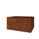 Cortenstaal plantenbak XXL - Rechthoek - 160 x 120 x 80 cm - Met bodemplaat