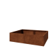 Cortenstaal plantenbak XXL - Rechthoek - 160 x 120 x 40 cm - Met bodemplaat