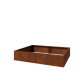 Cortenstaal plantenbak XXL - Rechthoek - 160 x 120 x 30 cm - Met bodemplaat