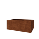 Cortenstaal plantenbak XXL - Rechthoek - 160 x 100 x 60 cm - Zonder bodemplaat
