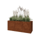 Cortenstaal plantenbak XXL - Rechthoek - 150 x 50 x 60 cm - Met bodemplaat