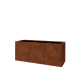 Cortenstaal plantenbak XXL - Rechthoek - 150 x 50 x 60 cm - Met bodemplaat