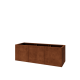 Cortenstaal plantenbak XXL - Rechthoek - 150 x 50 x 50 cm - Met bodemplaat